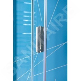 Polysan Easy Line - Paroi de douche 800 x 800 mm, aluminium/verre clair EL5215