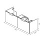Ravak Classic II - Meuble lavabo 1294x446x470 mm, 2 tiroirs, blanc brillant X000001482 Ravak Classic II - Meuble lavabo 1294x446x470 mm, 2 tiroirs, blanc brillant X000001482