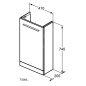 Ideal Standard i.Life S - Meuble de lavabo, 410x740x205 mm, 1 porte, gris carbone mat T5005NV Ideal Standard i.Life S - Meuble de lavabo, 410x740x205 mm, 1 porte, gris carbone mat T5005NV