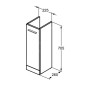 Ideal Standard i.Life A - Meuble de lavabo, 225x260x705 mm, 1 porte, gris carbone mat T5266NV Ideal Standard i.Life A - Meuble de lavabo, 225x260x705 mm, 1 porte, gris carbone mat T5266NV