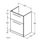 Ideal Standard i.Life A - Meuble de lavabo, 600x440x853 mm, 2 tiroirs, blanc mat T5273DU