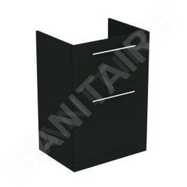 Ideal Standard i.Life A - Meuble de lavabo, 600x440x853 mm, 2 tiroirs, gris carbone mat T5273NV