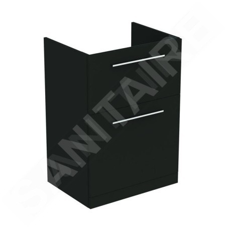 Ideal Standard i.Life A - Meuble de lavabo, 600x440x853 mm, 2 tiroirs, gris carbone mat T5273NV