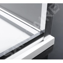 Polysan Easy Line - Porte de douche 1100 mm, aluminium poli/verre transparent EL1115