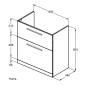 Ideal Standard i.Life A - Meuble de lavabo, 800x440x853 mm, 2 tiroirs, blanc mat T5274DU Ideal Standard i.Life A - Meuble de lavabo, 800x440x853 mm, 2 tiroirs, blanc mat T5274DU