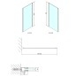 Polysan Easy Line - Paroi de douche latérale 700x1900 mm, verre clair EL3115