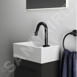 Ideal Standard i.Life S - Meuble de lavabo, 354x550x202 mm, 1 porte, gris carbone mat T5302NV