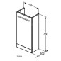 Ideal Standard i.Life S - Meuble de lavabo, 354x202x730 mm, 1 porte, gris carbone mat T5303NV Ideal Standard i.Life S - Meuble de lavabo, 354x202x730 mm, 1 porte, gris carbone mat T5303NV