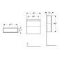 Geberit iCon - Armoire 45x47x15 cm, 1 porte, charnières G/D, chêne 502.319.JH.1