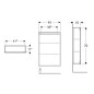 Geberit iCon - Armoire 45x70x15 cm, 1 porte, charnières G/D, lave 502.318.JK.1