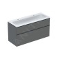 Geberit iCon - Meuble avec double lavabo, 118x48x63 cm, 2 tiroirs, KeraTect, lave 502.334.JK.1