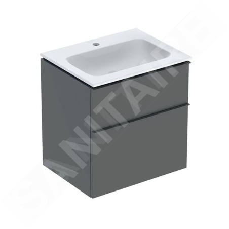 Geberit iCon - Armoire avec lavabo, 60x48x63 cm, 2 tiroirs, lave 502.335.JK.1