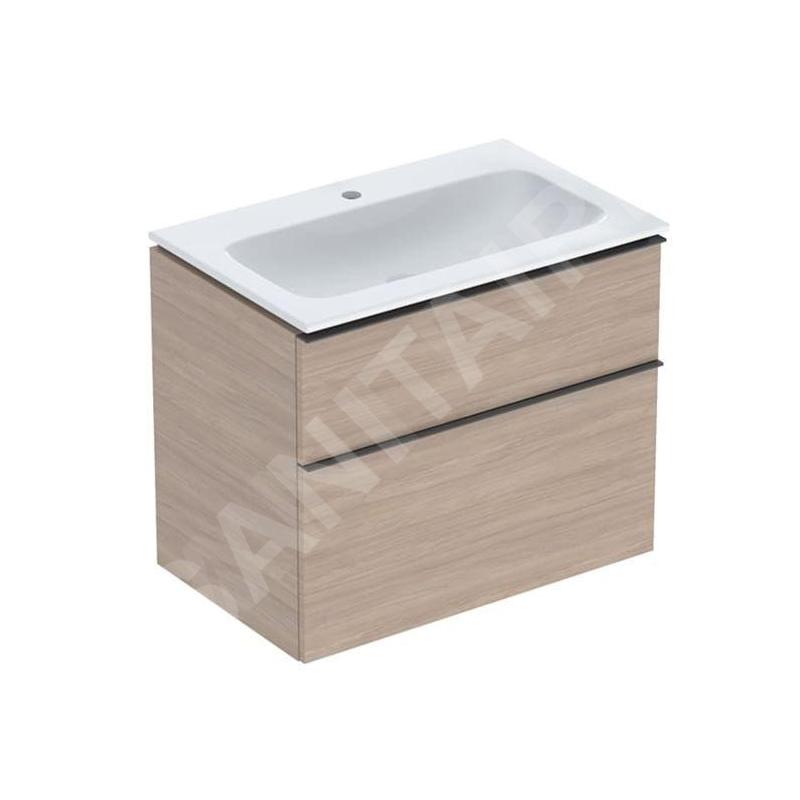 Geberit iCon - Armoire avec lavabo, 75x48x63 cm, 2 tiroirs, chêne 502.336.JH.1 Geberit iCon - Armoire avec lavabo, 75x48x63 cm, 2 tiroirs, chêne 502.336.JH.1