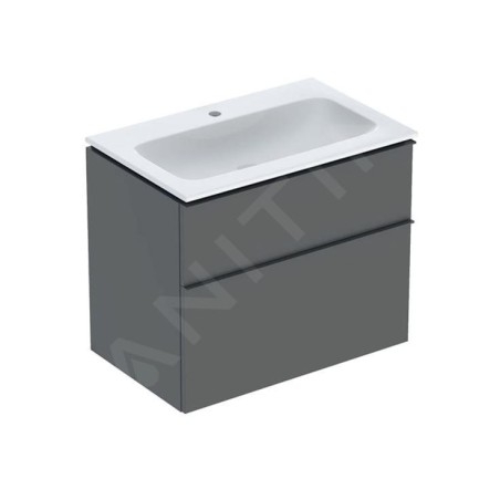Geberit iCon - Armoire avec lavabo, 75x48x63 cm, 2 tiroirs, lave 502.336.JK.1