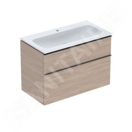 Geberit iCon - Armoire avec lavabo, 90x48x63 cm, 2 tiroirs, chêne 502.337.JH.1