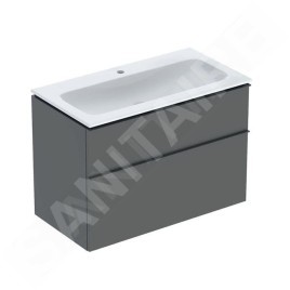 Geberit iCon - Armoire avec lavabo, 90x48x63 cm, 2 tiroirs, KeraTect, lave 502.333.JK.1