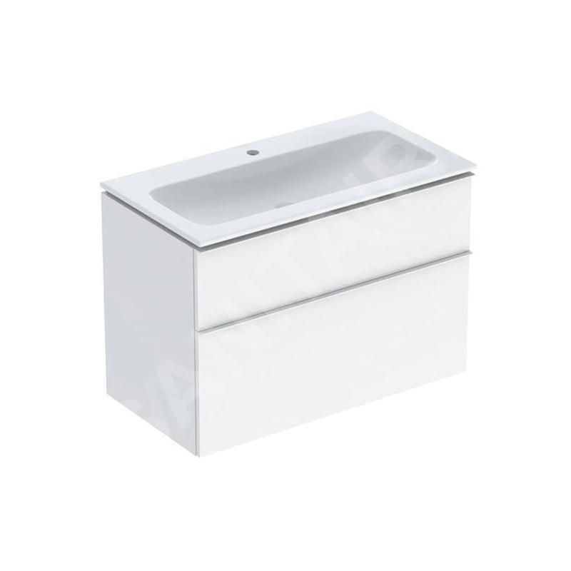 Geberit iCon - Armoire avec lavabo, 90x48x63 cm, 2 tiroirs, KeraTect, blanc brillant 502.333.01.1 Geberit iCon - Armoire avec lavabo, 90x48x63 cm, 2 tiroirs, KeraTect, blanc brillant 502.333.01.1
