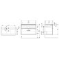 Geberit iCon - Armoire avec lavabo, 90x48x63 cm, 2 tiroirs, KeraTect, blanc brillant 502.333.01.1 Geberit iCon - Armoire avec lavabo, 90x48x63 cm, 2 tiroirs, KeraTect, blanc brillant 502.333.01.1