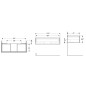 Geberit ONE - Meuble lavabo 104x27x47 cm, 1 tiroir, lave 505.074.00.3 Geberit ONE - Meuble lavabo 104x27x47 cm, 1 tiroir, lave 505.074.00.3