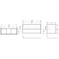 Geberit ONE - Meuble lavabo 104x50x47 cm, 2 tiroirs, lave 505.264.00.3 Geberit ONE - Meuble lavabo 104x50x47 cm, 2 tiroirs, lave 505.264.00.3