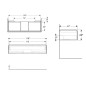 Geberit ONE - Meuble lavabo 118x27x47 cm, 1 tiroir, lave 505.075.00.3 Geberit ONE - Meuble lavabo 118x27x47 cm, 1 tiroir, lave 505.075.00.3