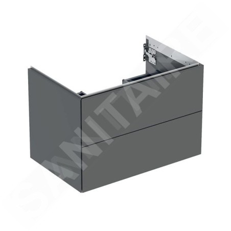 Geberit ONE - Meuble lavabo 74x50x47 cm, 2 tiroirs, lave 505.262.00.3