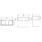 Geberit ONE - Meuble lavabo 89x27x47 cm, 1 tiroir, lave 505.073.00.3 Geberit ONE - Meuble lavabo 89x27x47 cm, 1 tiroir, lave 505.073.00.3