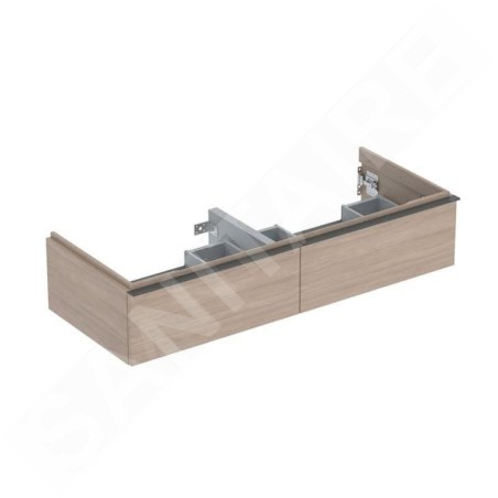 Geberit iCon - Meuble lavabo, 118x25x48 cm, 2 tiroirs, chêne 502.314.JH.1
