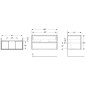Geberit ONE - Meuble lavabo 89x50x47 cm, 2 tiroirs, lave 505.263.00.3 Geberit ONE - Meuble lavabo 89x50x47 cm, 2 tiroirs, lave 505.263.00.3