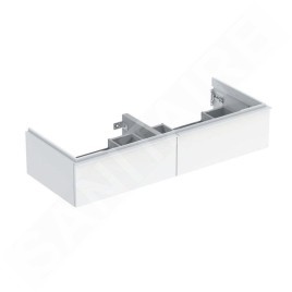 Geberit iCon - Meuble lavabo, 118x25x48 cm, 2 tiroirs, blanc brillant 502.314.01.1