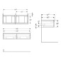 Geberit iCon - Meuble lavabo, 118x25x48 cm, 2 tiroirs, blanc brillant 502.314.01.1 Geberit iCon - Meuble lavabo, 118x25x48 cm, 2 tiroirs, blanc brillant 502.314.01.1
