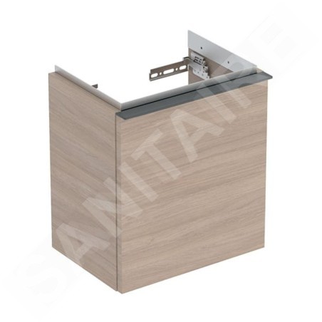 Geberit iCon - Meuble lavabo 37x42x28 mm, 1 porte, charnières à gauche, chêne 502.301.JH.1
