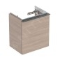 Geberit iCon - Meuble lavabo 37x42x28 mm, 1 porte, charnières à gauche, chêne 502.301.JH.1