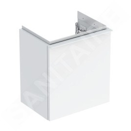 Geberit iCon - Meuble lavabo 37x42x28 mm, 1 porte, charnières à gauche, blanc brillant 502.301.01.1