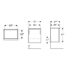 Geberit iCon - Meuble lavabo 37x42x28 mm, 1 porte, charnières à droite, lave 502.300.JK.1