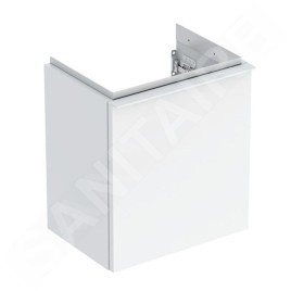 Geberit iCon - Meuble lavabo 37x42x28 mm, 1 porte, charnières à droite, blanc brillant 502.300.01.1