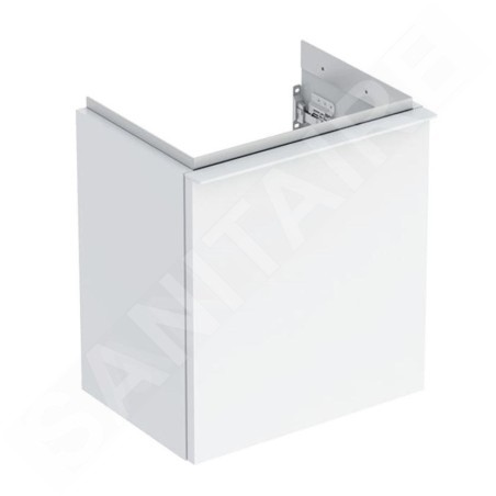 Geberit iCon - Meuble lavabo 37x42x28 mm, 1 porte, charnières à droite, blanc brillant 502.300.01.1