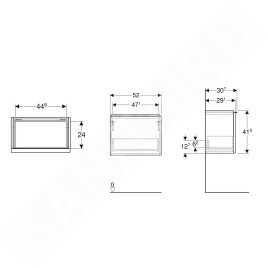 Geberit iCon - Meuble lavabo, 52x42x31 cm, 1 tiroir, lave 502.302.JK.1