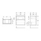 Geberit iCon - Meuble lavabo, 59x62x42 mm, 2 tiroirs, lave 502.307.JK.1 Geberit iCon - Meuble lavabo, 59x62x42 mm, 2 tiroirs, lave 502.307.JK.1
