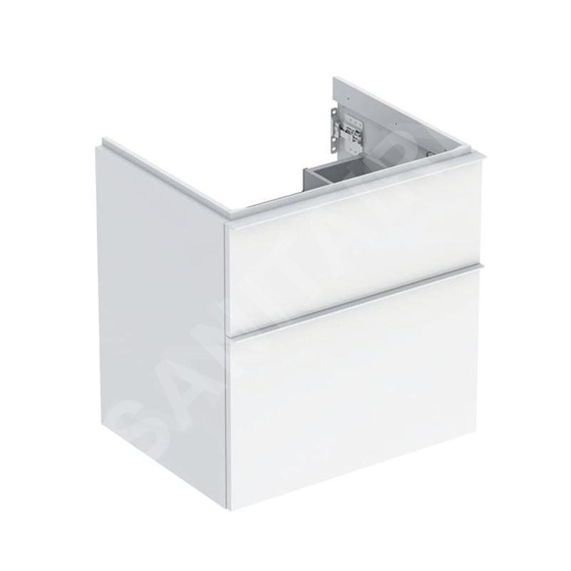 Geberit iCon - Meuble lavabo, 59x62x48 mm, 2 tiroirs, blanc brillant 502.303.01.1 Geberit iCon - Meuble lavabo, 59x62x48 mm, 2 tiroirs, blanc brillant 502.303.01.1