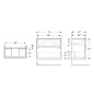 Geberit iCon - Meuble lavabo, 74x62x42 mm, 2 tiroirs, lave 502.308.JK.1 Geberit iCon - Meuble lavabo, 74x62x42 mm, 2 tiroirs, lave 502.308.JK.1
