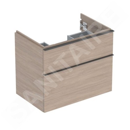 Geberit iCon - Meuble lavabo, 74x62x48 cm, 2 tiroirs, chêne 502.304.JH.1