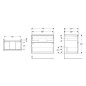 Geberit iCon - Meuble lavabo, 74x62x48 cm, 2 tiroirs, blanc brillant 502.304.01.1 Geberit iCon - Meuble lavabo, 74x62x48 cm, 2 tiroirs, blanc brillant 502.304.01.1