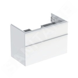 Geberit iCon - Meuble lavabo, 89x62x48 cm, 2 tiroirs, blanc brillant 502.305.01.1