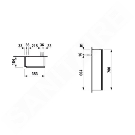 Laufen Lani - Armoire 70x35 cm, 1 porte, charnières à droite, chêne H4037021122671