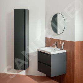 Laufen Lani - Armoire haute 165x35 cm, 1 porte, charnières à gauche, gris H4037211122661