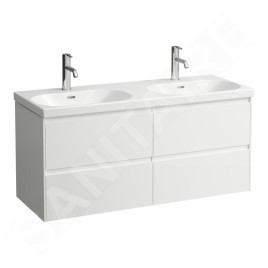 Laufen Lani - Meuble-vasque, 118x45x52 cm, 4 tiroirs, blanc brillant H4035741122611