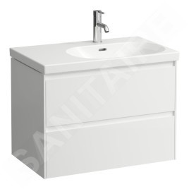 Laufen Lani - Meuble-vasque, 74x45x52 cm, 2 tiroirs, blanc brillant H4035821122611