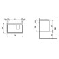 Laufen Lani - Meuble-vasque, 74x45x52 cm, 2 tiroirs, blanc brillant H4035821122611 Laufen Lani - Meuble-vasque, 74x45x52 cm, 2 tiroirs, blanc brillant H4035821122611
