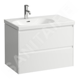Laufen Lani - Meuble-vasque, 74x45x52 cm, 2 tiroirs, blanc brillant H4035921122611